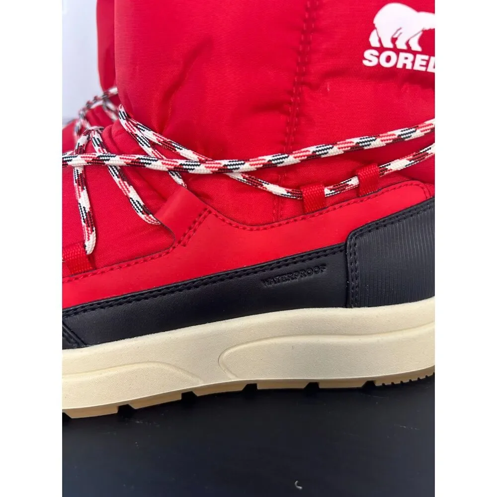 Sorel Out N About IV Mini Puffy Boots — Bright Red, Size 9 — Authentic Sample